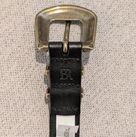 Women\'s Black Leather Belt with Gold Buckle - Banana Republic NWOT Patent Leather Knotted Belt | Banana Republic main image 4